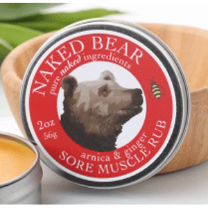 Naked Bear Sore Muscle Rub 2oz Tin Naked Bear, natural, sore muscle rub